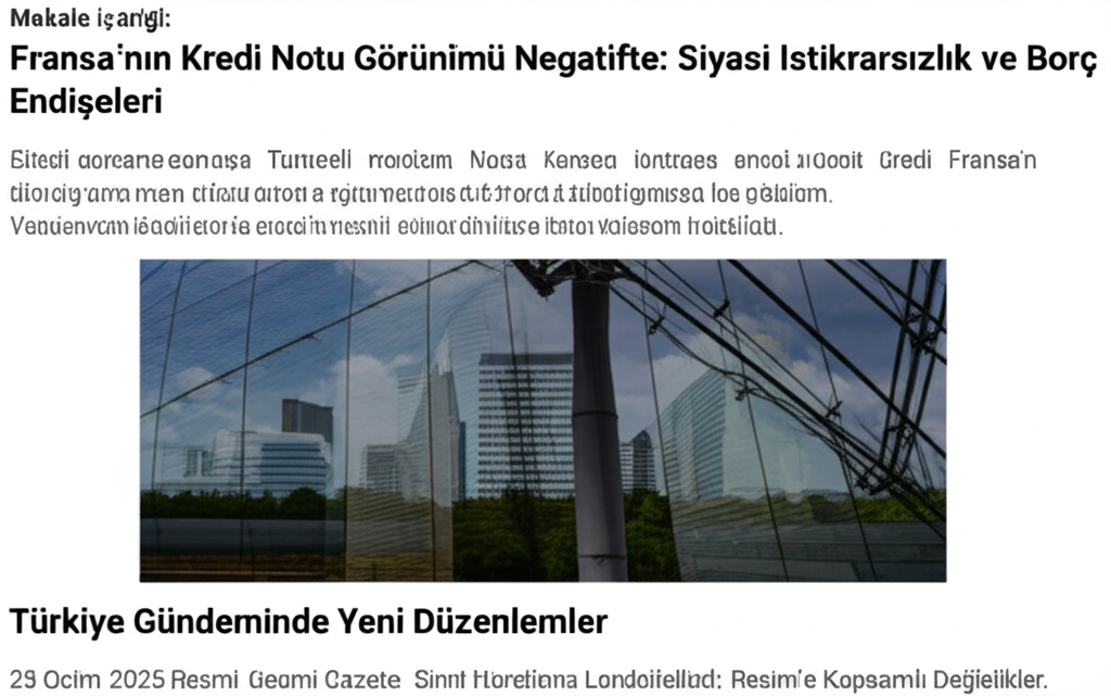 Fransa'nın Kredi Notu Görünümü Negatife Çevrildi: Türkiye'den Önemli Yönetmelikler Yayımlandı