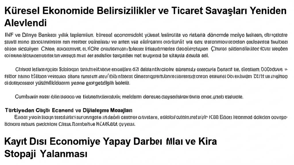 Küresel Fırtınalar Ortasında Türkiye'nin Ekonomi ve Dijital Hamleleri