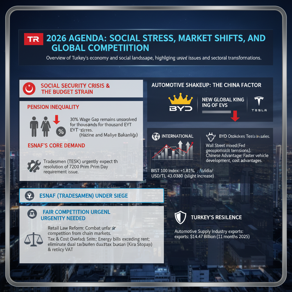 2026'nın İlk Günlerinde Ekonomi ve Sosyal Gündem: Emeklinin Beklentisi, Esnafın Zorlu Mücadelesi ve Otomotiv Sektöründeki Küresel Rekabet