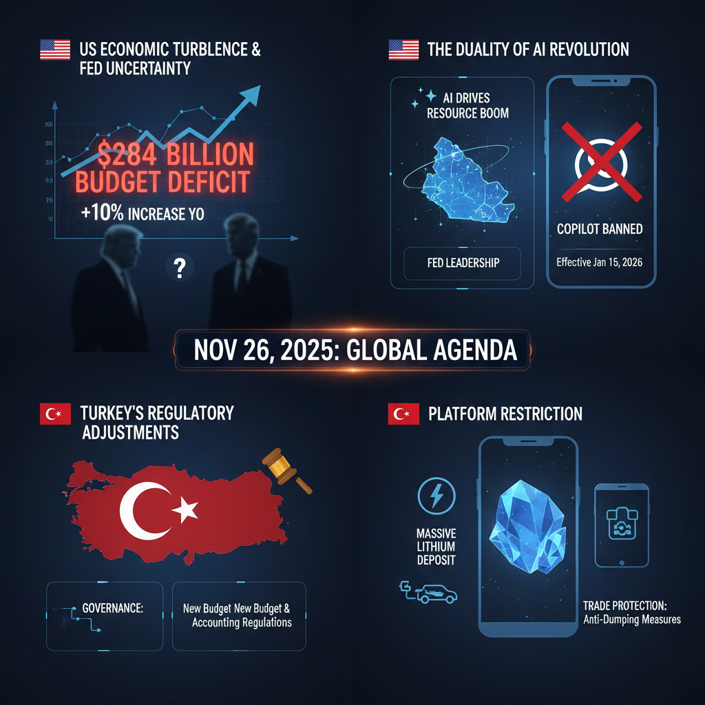 26 Kasım 2025 Gündemi: ABD Ekonomisinde Kritik Dönemeç, Yapay Zeka Devrimi ve Yeni Düzenlemeler