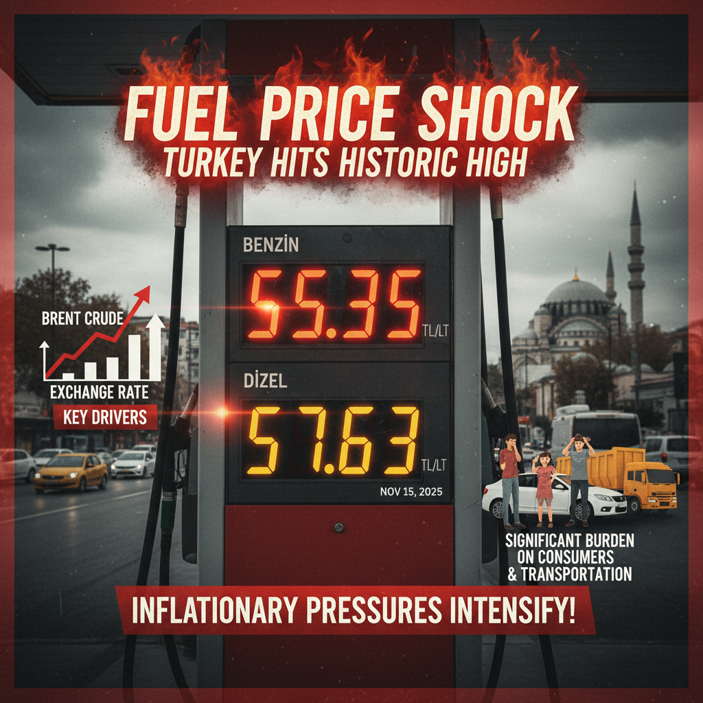 Akaryakıtta Yeni Rekor: Benzin Fiyatları Tarihi Zirveye Ulaştı