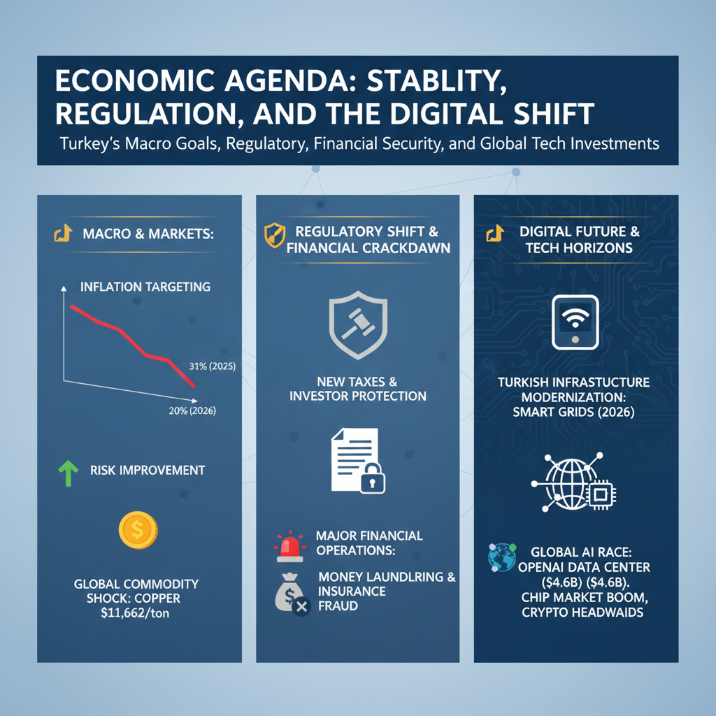 Ekonomi ve Piyasalar Gündeminde Yoğun Mesai: Enflasyon Hedefleri, Yeni Vergiler, Finansal Operasyonlar ve Teknoloji Atılımları
