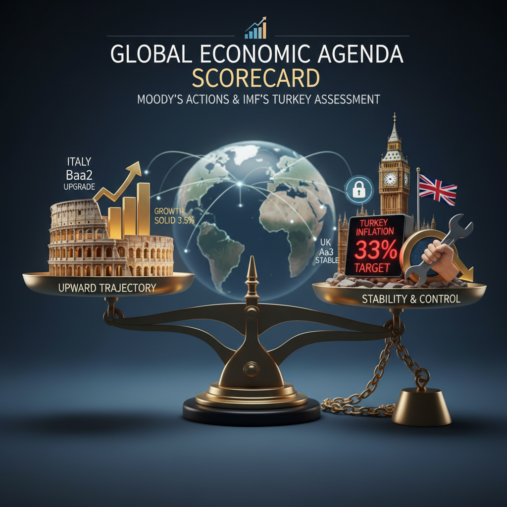 Küresel Ekonomi Gündeminde Kredi Notları ve Türkiye Değerlendirmesi: Moody's İngiltere'yi Teyit Ederken İtalya'yı Yükseltti, IMF Türkiye İçin Büyüme ve Enflasyon Odaklı Bir Tablo Çizdi