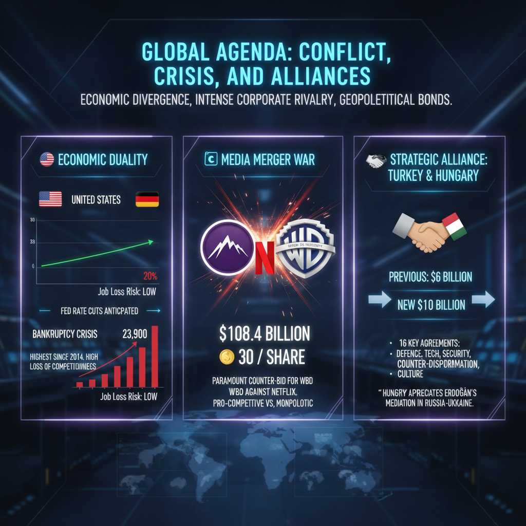 Küresel Gündemden Önemli Başlıklar: ABD Enflasyonu, Almanya İflasları, Medya Dünyasında Büyük Rekabet ve Türkiye-Macaristan İlişkileri