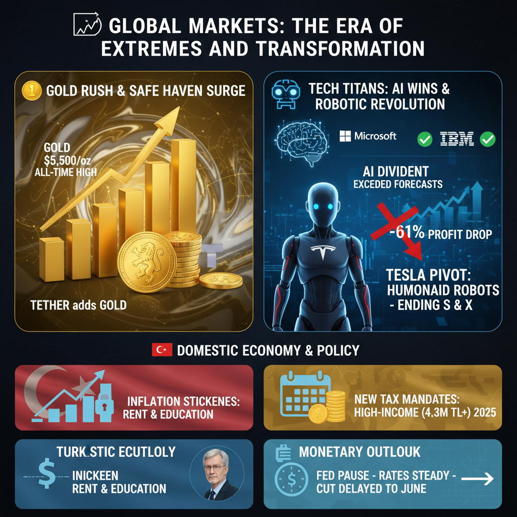 Küresel Piyasalarda Rekor Rüzgarı: Altın Zirvede, Teknoloji Devleri Dönüşümde