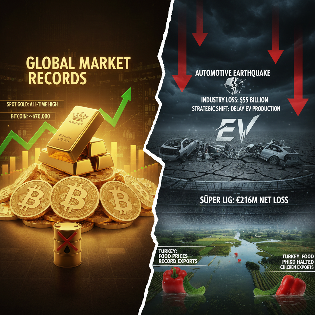 Küresel Piyasalarda Rekorlar Günü: Altın ve Bitcoin Zirveye Koşarken Otomotiv Devleri Sarsılıyor