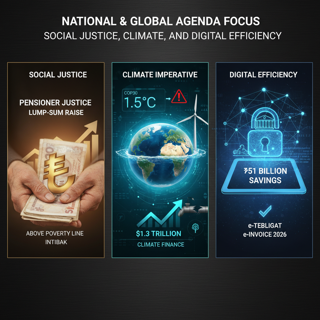 Küresel ve Ulusal Gündem Merceğinde: Emekli Taleplerinden İklim Değişikliğine, Dijital Dönüşüm Atılımlarına