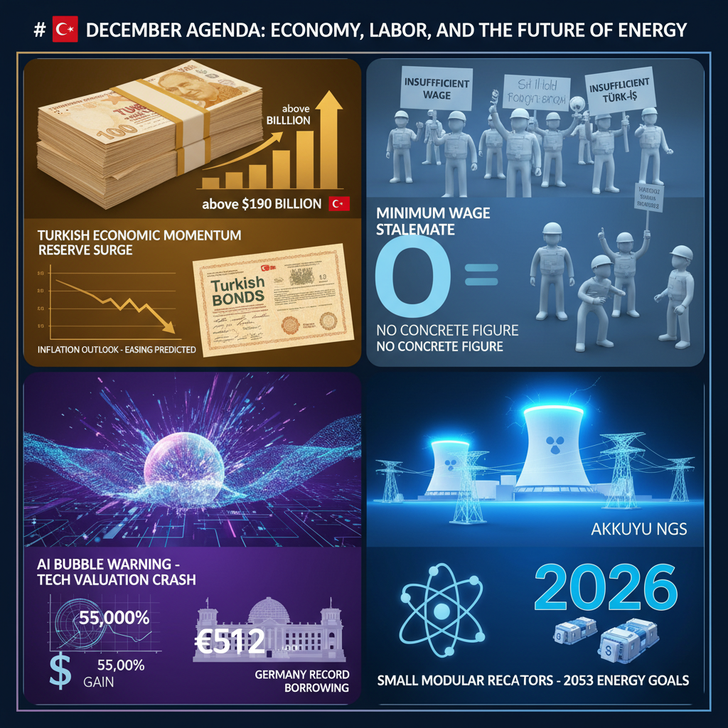 Küresel ve Ulusal Piyasalar Gündeminde Yoğun Aralık: Asgari Ücretten Yapay Zeka Risklerine Kritik Başlıklar