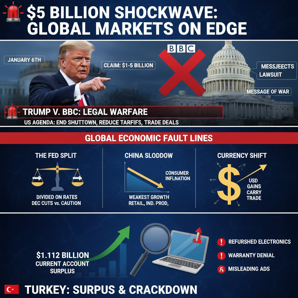 Trump'tan BBC'ye 5 Milyar Dolarlık Dava Şoku: Küresel ve Ulusal Piyasalar Hareketli