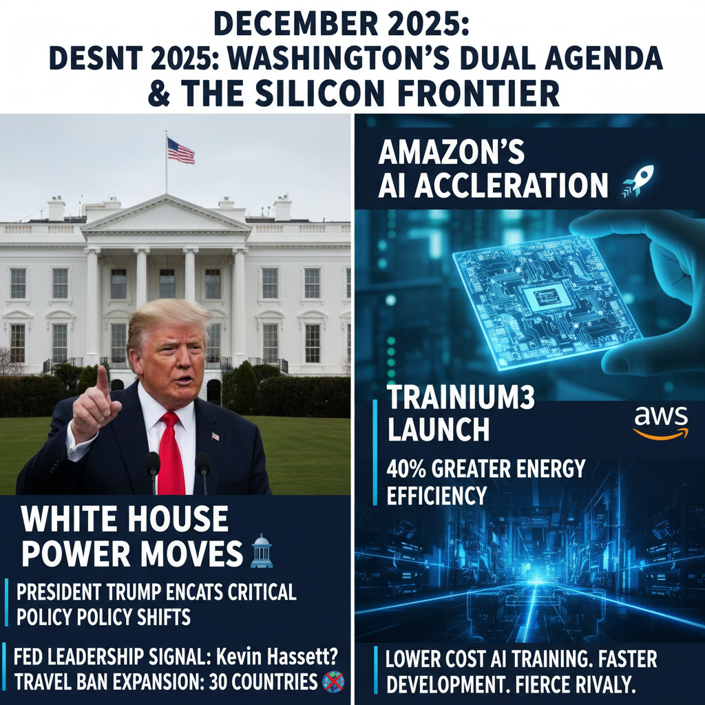 Trump'tan Fed Başkanlığına İşaret ve Seyahat Yasağı Hamlesi, Amazon'dan Yapay Zeka Çipi Atılımı: Washington ve Teknoloji Gündemi
