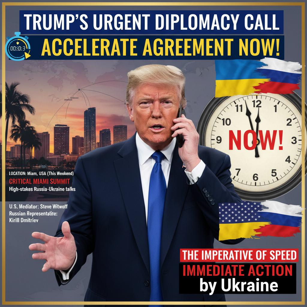 Trump'tan Ukrayna'ya Acil Anlaşma Çağrısı: Miami Görüşmeleri Öncesi Hız Talep Edildi