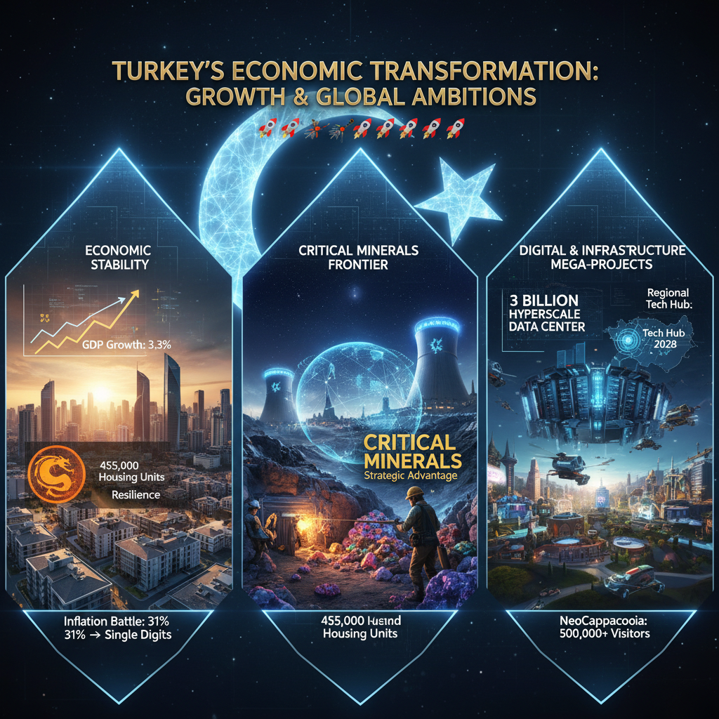 Türkiye Ekonomisi Büyüme ve Dönüşüm Yolunda: Kritik Minerallerden Dijital Yatırımlara Küresel Dinamikler