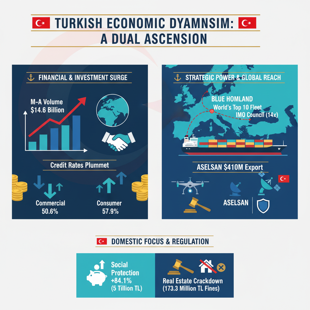 Türkiye Ekonomisinde Çift Yönlü Dinamizm: Kredi Faizleri Düşerken M&A Hacmi Yükselişte; Denizcilik ve Savunma Sanayii Atağa Kalktı