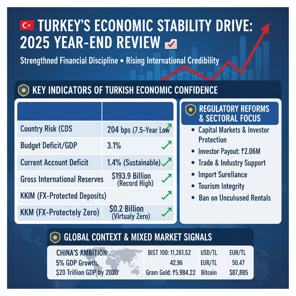 Yıl Sonu Değerlendirmesi: Türkiye Ekonomisinden Güçlü İstikrar Mesajları, Global Piyasalardan Karmaşık Sinyaller