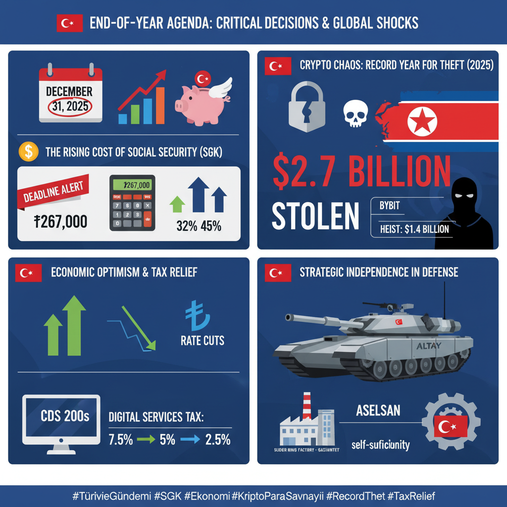 Yoğun Gündemle Yıla Veda Ediliyor: SGK'dan Kriptoya, Ekonomiden Savunmaya Kritik Gelişmeler
